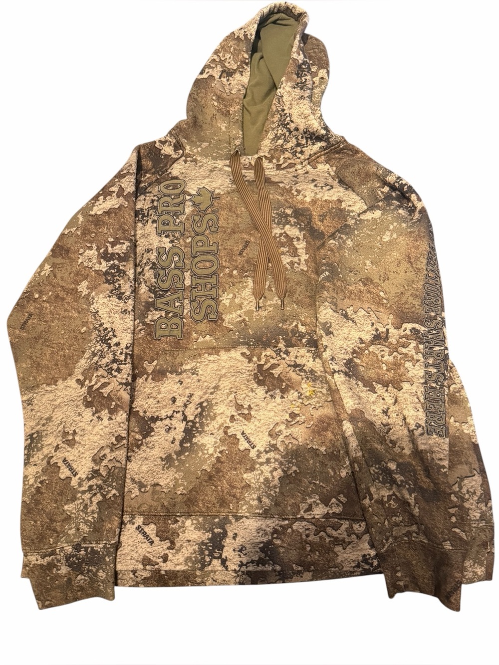 Bass Pro Shops Brown Tan Camo Pullover Hoodie